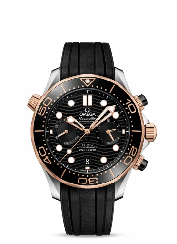 Omega Seamaster Diver 300M Master Co-Axial 44 Chronograph Stainless Steel / Sedna Gold / Black / Rubber 210.22.44.51.01.001 (21022445101001)